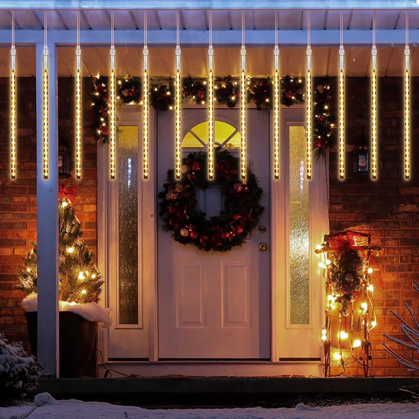 أضواء الشهب المتساقطة بالطاقة الشمسية