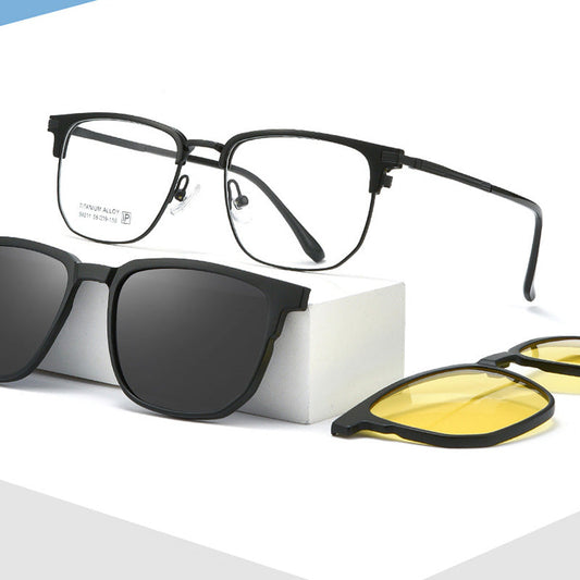 نظارات شمسية مربعة 3 في 1