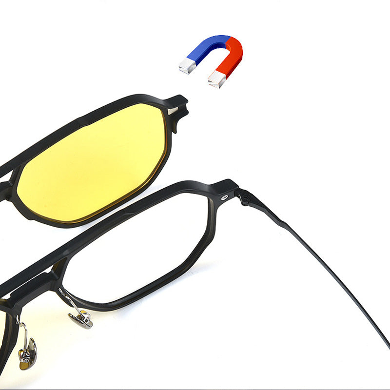 نظارات شمسية مربعة 3 في 1