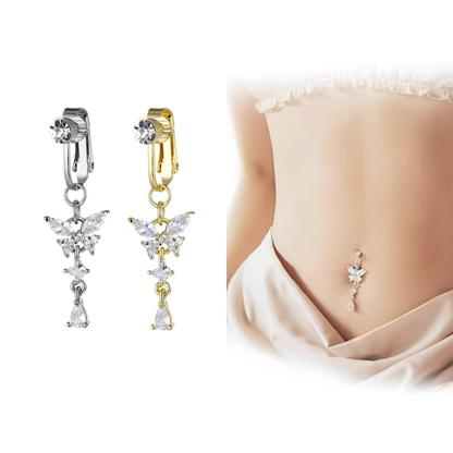 2 Piercing Nombril Papillon