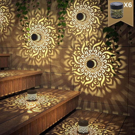 مجموعة 6 مصابيح بالطاقة الشمسية